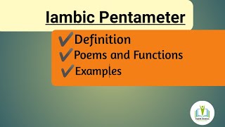 What is an iambic pentameter in poetry Definition poems and functionsexamples  literaturepag [upl. by Ehcnalb99]