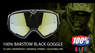 AUTOPIOWERZ 100 BARSTOW Black Goggle SUPERIOR VISION SYSTEM FOR RIDERS amp MOTORSPORTS BlackColour [upl. by Tada]