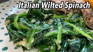 Easy Italian Wilted Spinach Recipe Spinach Recipe Twisted Mikes [upl. by Joost486]