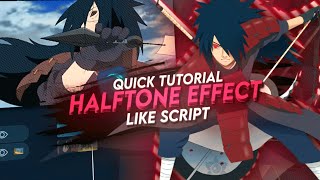 HALFTONE EFFECT LIKE SCRIPT  QUICK TUTORIAL ALIGHT MOTION [upl. by Nohsyt]