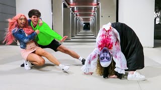 SCARY Halloween Prank On Friends [upl. by Eninahpets294]