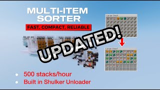 UPDATED MultiItem Sorter in Minecraft 121 JAVA [upl. by Stella]