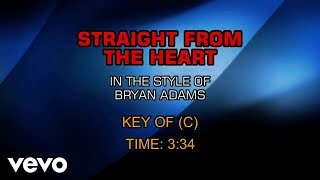 Bryan Adams  Straight From The Heart Karaoke [upl. by Matazzoni]