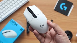 Unboxing Logitech G304 White Lightspeed Wireless Gaming Mouse Unboxing and Making it Lighter [upl. by Daryn389]