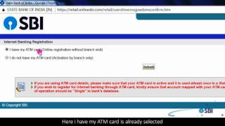 SBI RINB Online Registration for Internet Banking Video Created in June 2017 [upl. by Niklaus]