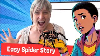 Englisch lernen mit Geschichten quotWho Likes Spidersquot  HalloweenStory für Anfängerinnen [upl. by Yelkreb]