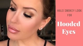 HOW TO Halo Technique for HOODED EYES ft Too Faced Chocolate Bar Palette [upl. by Notsla]