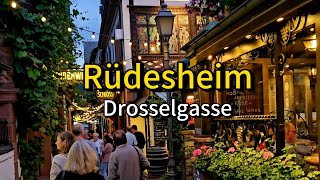 Rüdesheim am Rhein  Germany  City Center  Drosselgasse rüdesheim drosselgasse rhine germany [upl. by Vinson]