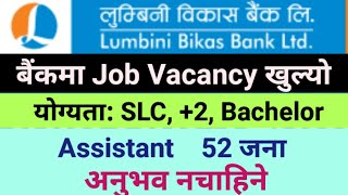 Lumbini Bikas Bank Vacancy 2081।। Vacancy Announcement 2m ।। [upl. by Llezo696]