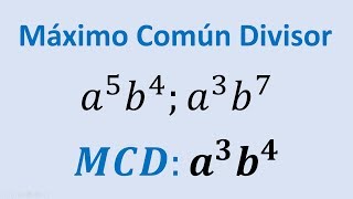 Maximo comun divisor de monomios ejercicios resueltos ejemplo 02 [upl. by Belle]