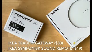 IKEA Tradfri Gateway and Symfonisk Sound Remote Unboxing and setup [upl. by Atterehs723]