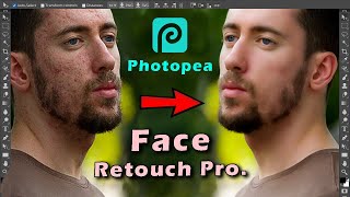 Photopea Tutorial  Face Retouching  Photopea Photo Editing [upl. by Ogires]