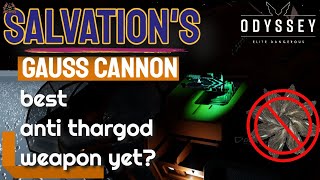 Unlocking Salvation Guardian Gauss Cannon and Review  Elite Dangerous [upl. by Epuladaug]