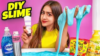 Making SLIME using ONLY household ingredients [upl. by Atelokin]