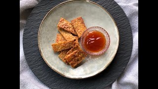 Crispy Fried Tempeh vegan [upl. by Enyluqcaj]