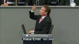 Sinkende Löhne sind Ursache für Ungleichgewichte in Europa  Klaus Ernst im Bundestag [upl. by Kinnon]