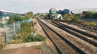 WCR Class 57 and 47 locomotives heading light engine through Whittlesea Station towards Peterborough [upl. by Aniger758]