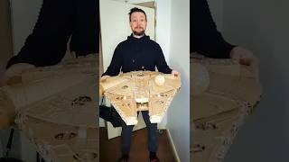 I Made A Mind Blowing Millennium Falcon From Cardboard 📦 starwars epiccardboardprops [upl. by Nayra]