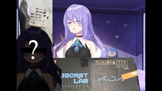 Moona accidentally reveal her face during chair unboxing stream [upl. by Kinom]