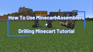 Minecraft Create  How To Use Cart Assemblers  Drilling Cart Tutorial [upl. by Kcirret]