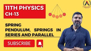 11th physics ch13 spring pendulum springs in series and parallel [upl. by Stacee]