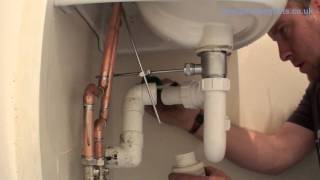 Ep6 Wash Basin Install  Install Waste Pipe and Test  Plumbing Tips [upl. by Nezam]