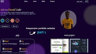 Personal Portfolio Website Design Using HTML And CSS Responsive Design Tutorial For Beginners [upl. by Ahseiuqal]