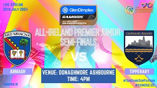 WATCH  Glen Dimplex AllIreland Premier Junior Camogie Championship Semi Final 2024  ARM v TIPP [upl. by Patsy]