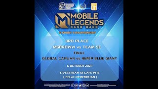 MOBILE LEGENDS  BANG BANG FINAL MATCH  GAMES ON 70 GLOBAL CAPUAN VS NIMEP BLUE GIANT [upl. by Chapell]