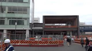 工事中の姫路駅北側（JR姫路駅新駅ビル「piole（ピオレ）姫路」・姫路広場の公園（サンクンガーデン）・ペデストリアンデッキ） [upl. by Fin500]