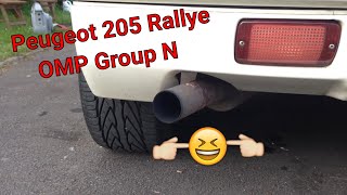 Peugeot 205 Rallye OMP Group N exhaust sound on idle [upl. by Natal983]