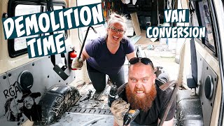 Removing Wheel Chair lift  FIRST TIME VAN BUILD  Episode 3 [upl. by Wsan]