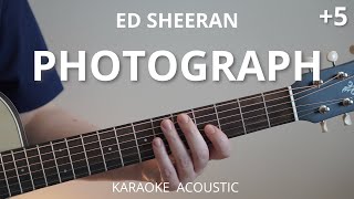 Photograph  Ed Sheeran Karaoke Acoustic Guitar Female Key [upl. by Eden]