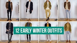 12 Casual Early Winter Outfits for Men  Outfit Ideas Styling 3 Winter Jackets [upl. by Yecram]