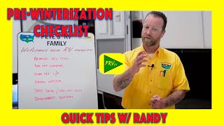 PreWinterization Checklist  Petes RV Quick Tips [upl. by Nedrud]