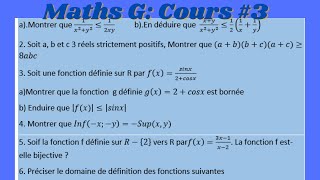 Mathématiques Générales  Tronc Commun Correction TD 3 [upl. by Alessandra]