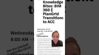 BIM360 amp PlanGrid transition session at AU2024 that you won’t want to miss BIM Revit [upl. by Saixela]