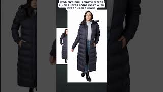 Womens FullLength WaterResistant Vegan Down Puffer Winter Coat Stay Warm and Dry [upl. by Hakym]