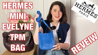 HERMES Mini Evelyne TPM 16 Bag Review What Fits and Mod Shots [upl. by Doughman]