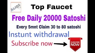 Earn 20000 bitcoin satoshi daily instant withdraw without investment claim every 5 minutes [upl. by Stefanac627]