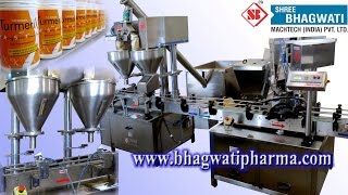 Automatic Spice Powder Turmeric Packaging Line  Spices and Masala Auger powder filling machine [upl. by Ellenyl674]