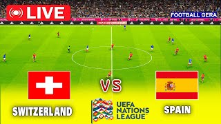 🔴LIVE SWITZERLAND vs SPAIN  UEFA Nations League 2425  Full Match All Goals  PES 2021 Gameplay PC [upl. by Thier]