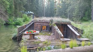 I spent a year building a Shelterdugout in the Wild Forest Start to Finish Solo Bushcraft [upl. by Ahsined]