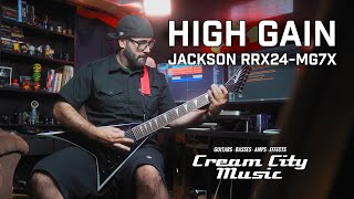 HIGH GAIN Jackson RRX24MG7X Series Rhoads 7String Guitar Demo [upl. by Yzmar]