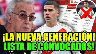 SALE LA LISTA DE CONVOCADOS DE SELECCION PERUANA ¿JORGE FOSSATI CONVOCARÁ A PAOLO GUERRERO [upl. by Imoen]