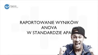 Statystyka do pracy dyplomowej  ANOVA w standardzie APA Jednoczynnikowa analiza wariancji [upl. by Harlene]