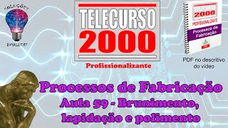 Telecurso 2000  Processos de Fabricação  59 Brunimento lapidação e polimento [upl. by Aizek]