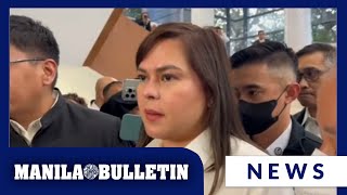 VP Duterte answers questions regarding Marcos statement to her and NBIs subpoena [upl. by Sukramed]