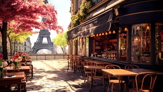 Paris Cafe Shop Ambience  Spring Jazz Cafe Music for Study Relax Work [upl. by Hopfinger100]