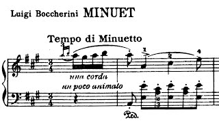 Luigi Boccherini Minuetto  Piano solo [upl. by Akcire]